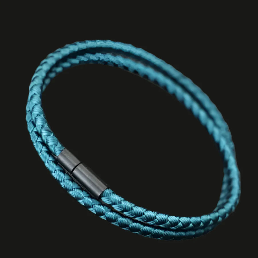 Aquarius Men's Dual-Layer Nautical Rope Wrap Bracelet