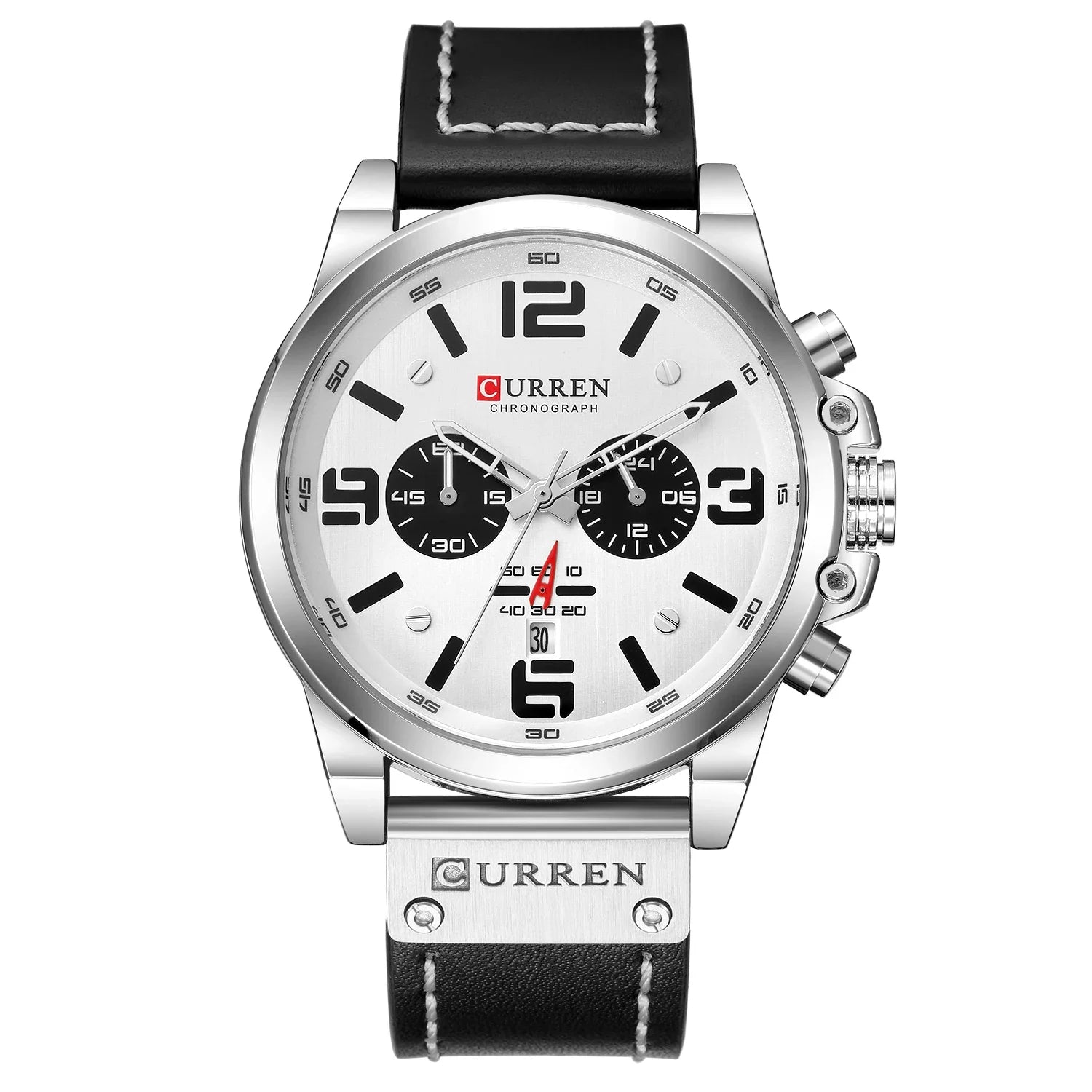 Juniper Men's Premium Leather Quartz Watch - Waterproof Six-Hand Date Casual Fashion Timepiece