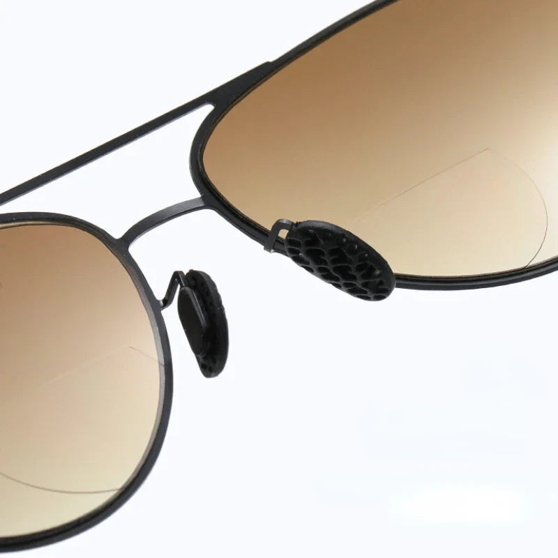 Aristotle Men's Bifocal Reading Glasses - Stylish Double Bridge Sunglasses for Clear Vision at Any Distance