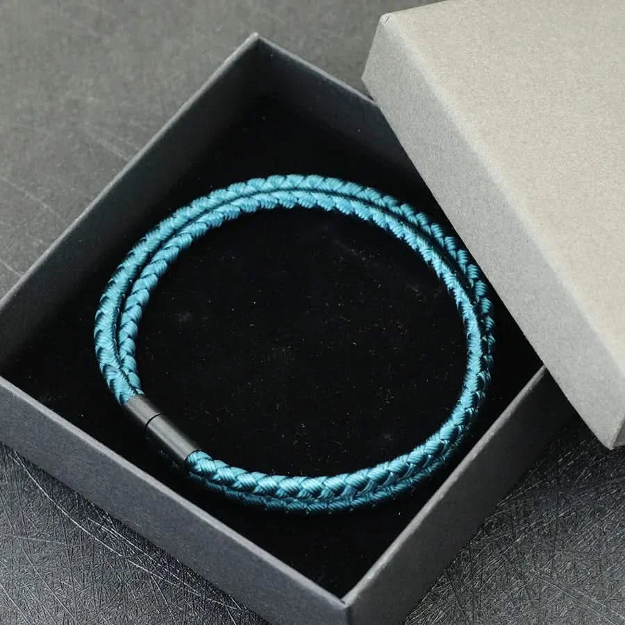 Aquarius Men's Dual-Layer Nautical Rope Wrap Bracelet