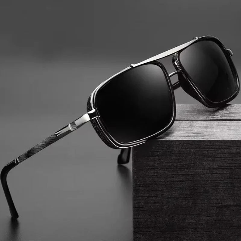 Florence | Men's Punk-Inspired Square UV400 Twin-Beam Aviator Shades