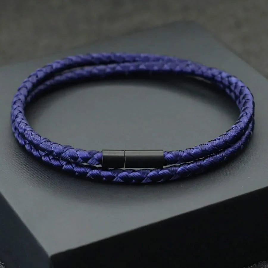 Aquarius Men's Dual-Layer Nautical Rope Wrap Bracelet