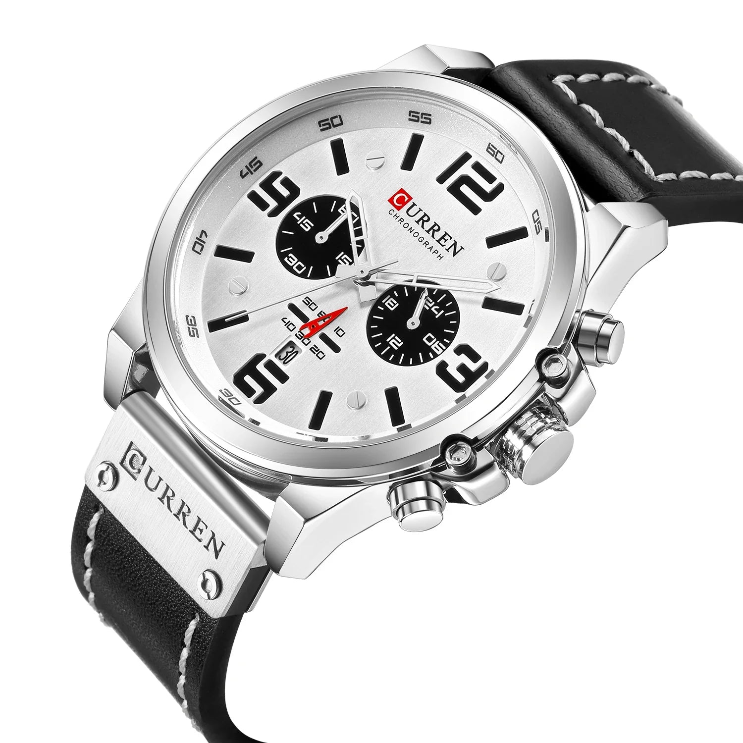 Juniper Men's Premium Leather Quartz Watch - Waterproof Six-Hand Date Casual Fashion Timepiece