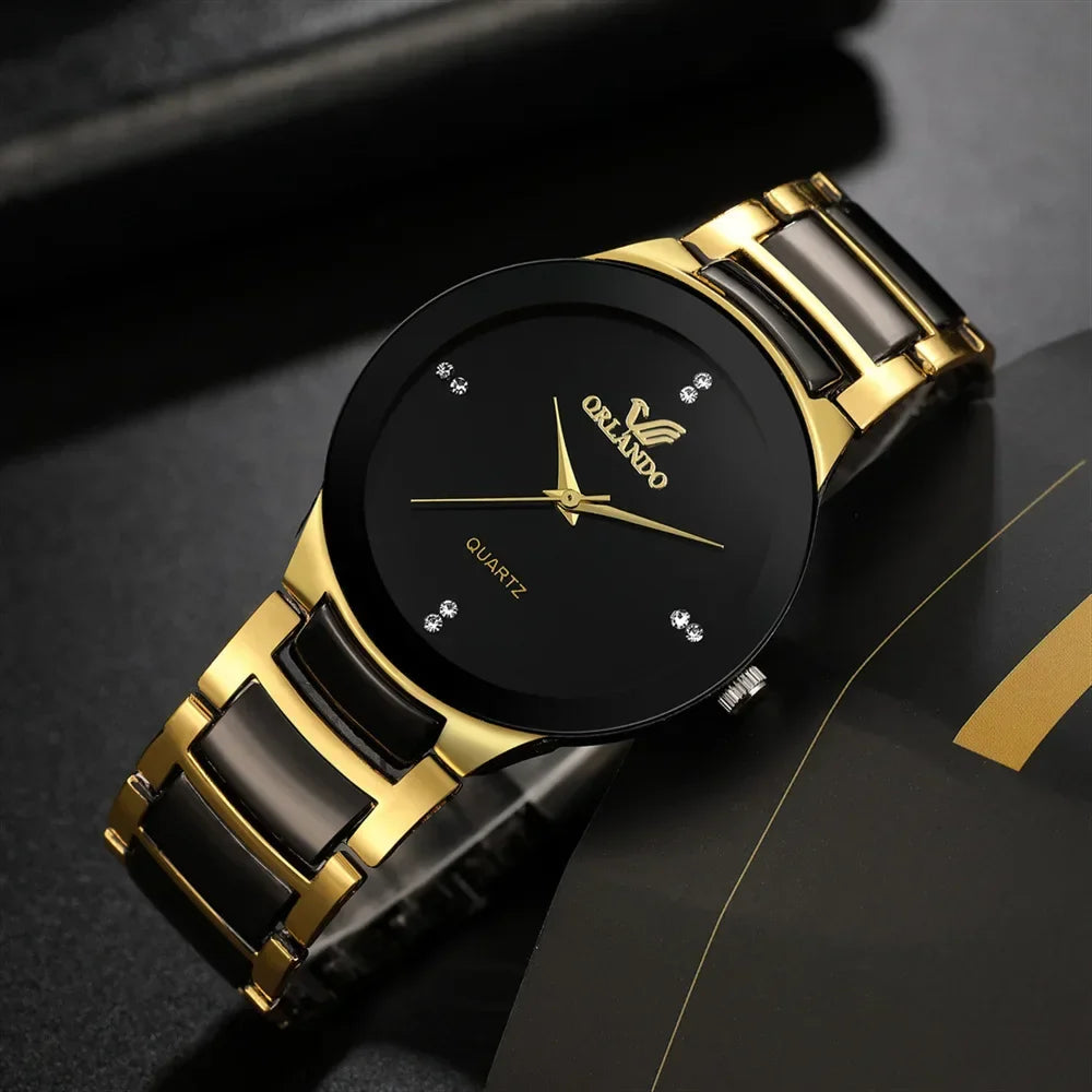 Beni | Sophisticated Men's Accessory Collection: 5-Piece Gift Set Featuring Round Quartz Watch, Steel Belt, Custom Wallet, and Shaving Razor