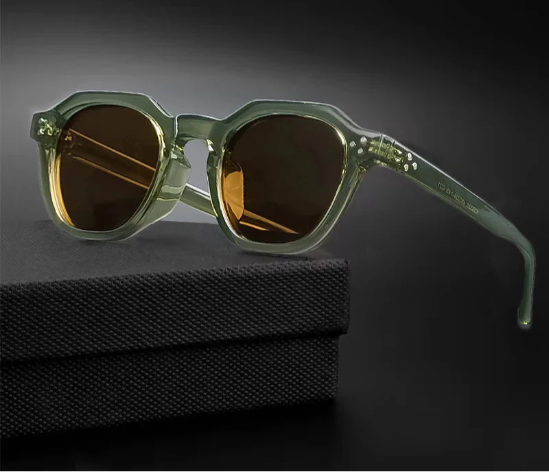 Galle | Men's Retro Polarized Sunglasses - Ultralight TR90 Frame with Unique Polygon Design