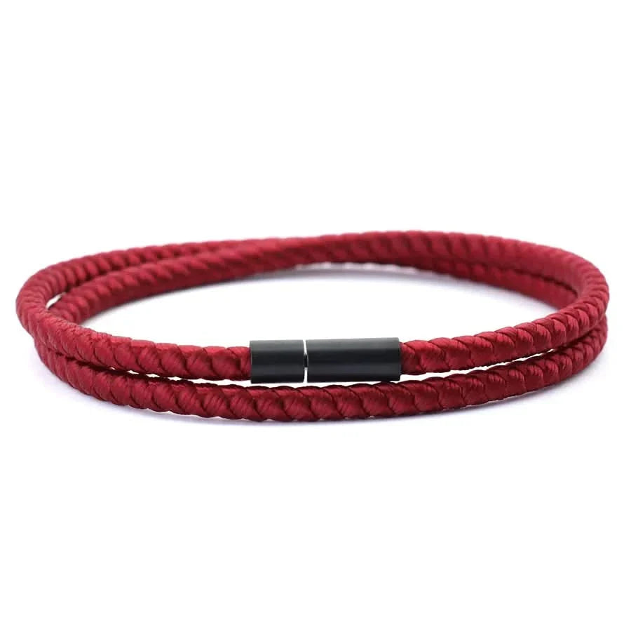 Aquarius Men's Dual-Layer Nautical Rope Wrap Bracelet